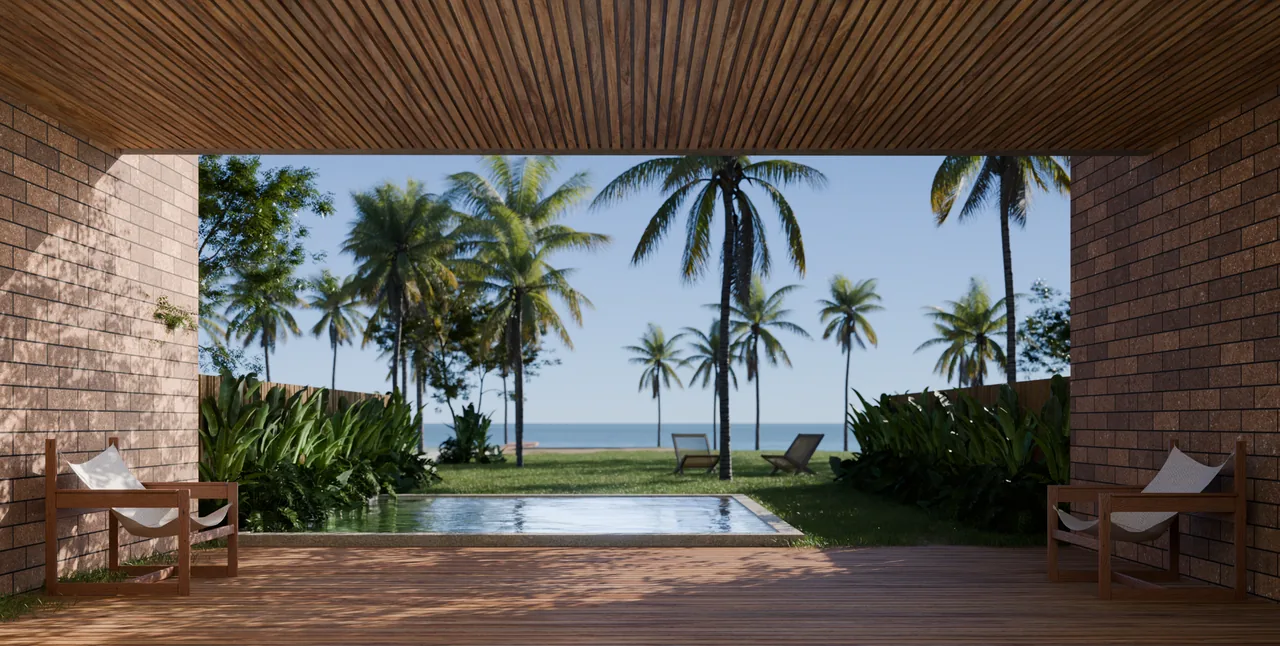 Vista para a praia a partir do Puã Villa de Praia