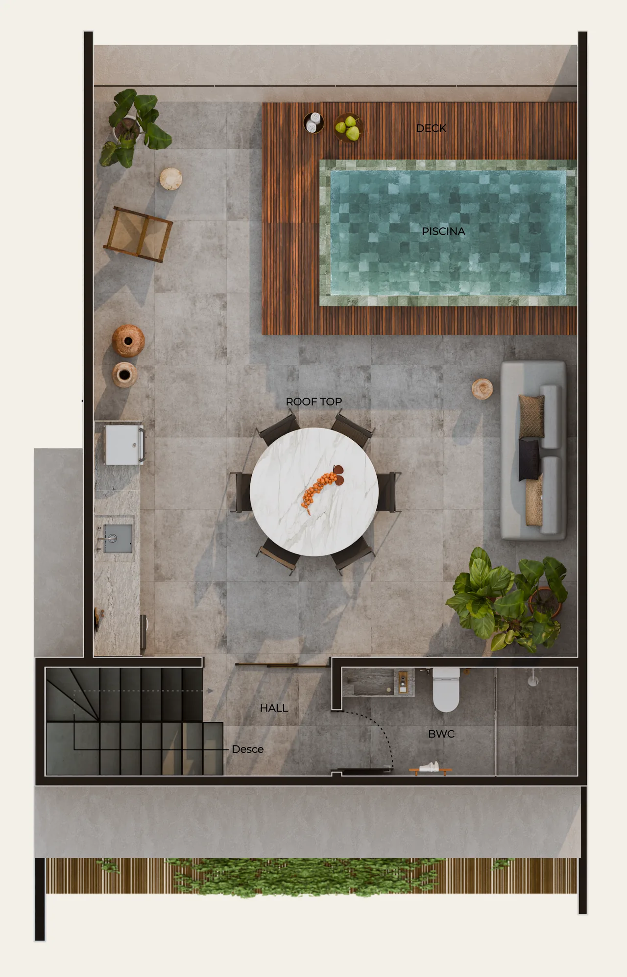 Planta humanizada — Rooftop — Tipologia 02